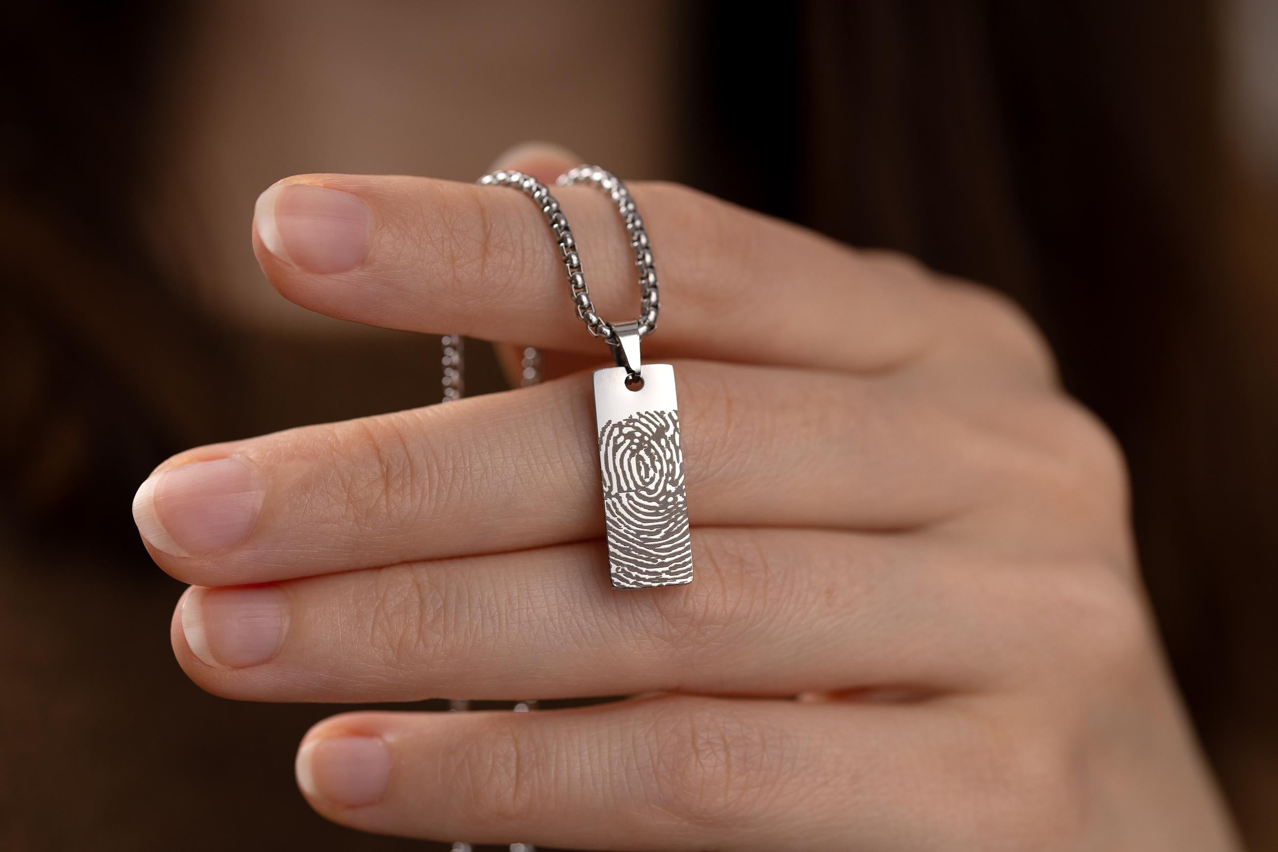 Atminties pirštų antspaudų vėrinys, personalizuota atminimo dovana jam, netekus tėvo, motinos, tėčio, mamos, nykščio antspaudo atminimo dovanėlė vyrams, S-035