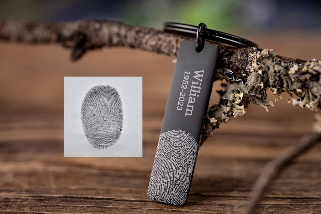 Tikras antspaudo atminimo raktų pakabukas su rankraščiu, graviruotas rankraščio pranešimo raktų pakabukas, atminimo užuojautos dovana, S-033