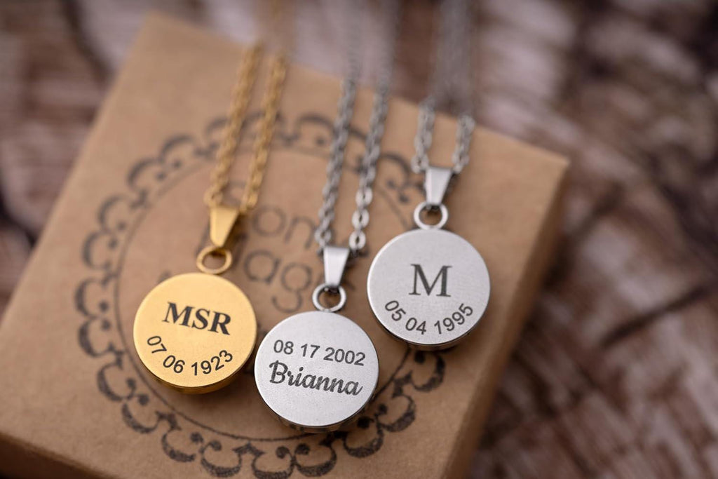 Mėnulio fazės personalizuotas vėrinys, personalizuoti papuošalai su graviravimu, gimtadienio dovana moterims, jubiliejaus dovana jai, dovana mamai, S-001